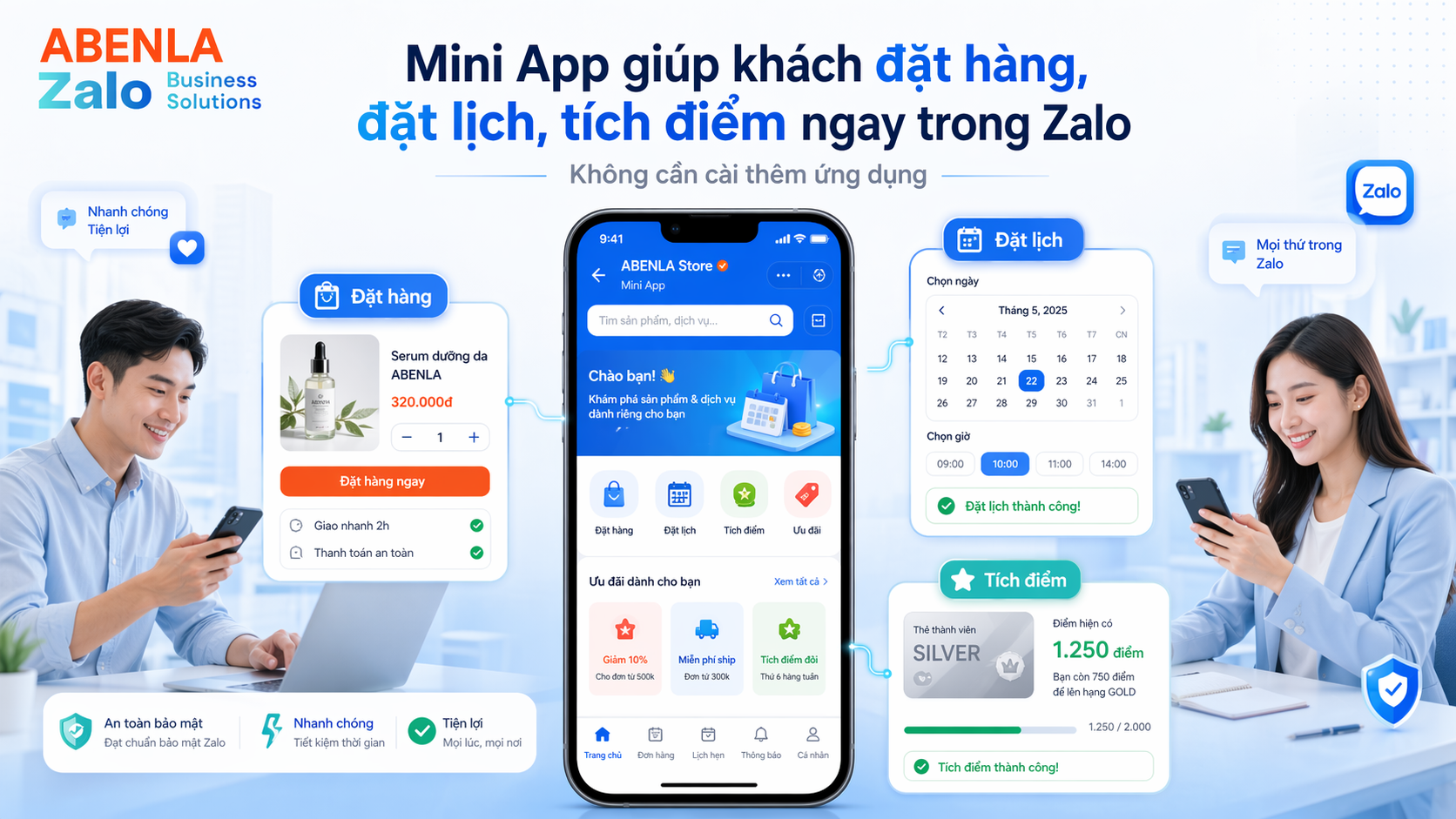 Zalo Mini App cho doanh nghiệp bán hàng và chăm sóc khách hàng