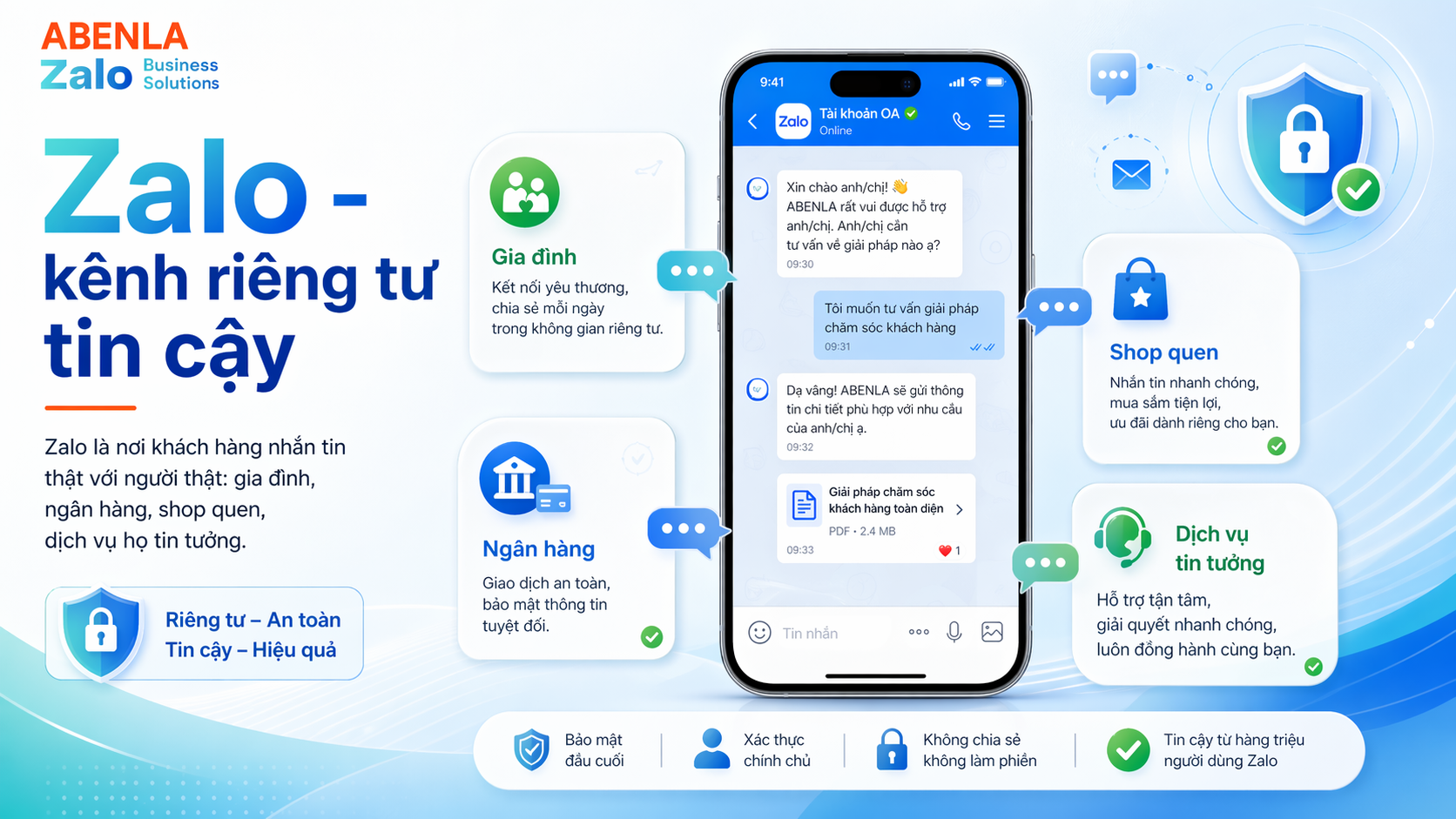 Zalo là kênh riêng tư và đáng tin cậy với người dùng Việt