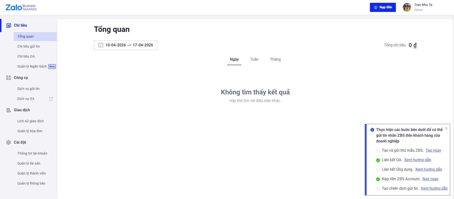 Sơ đồ tổng quan hệ sinh thái Zalo Business Solutions (ZBS)