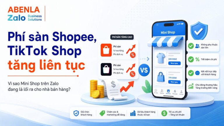Phí sàn tăng cao, giải pháp zalo mini shop