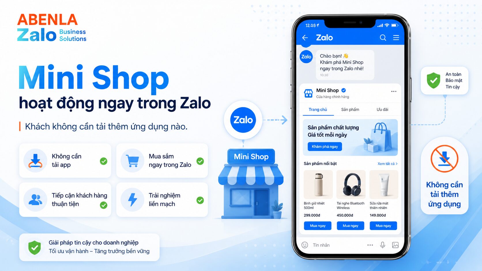 Mini Shop trên Zalo - gian hàng ngay trong ứng dụng