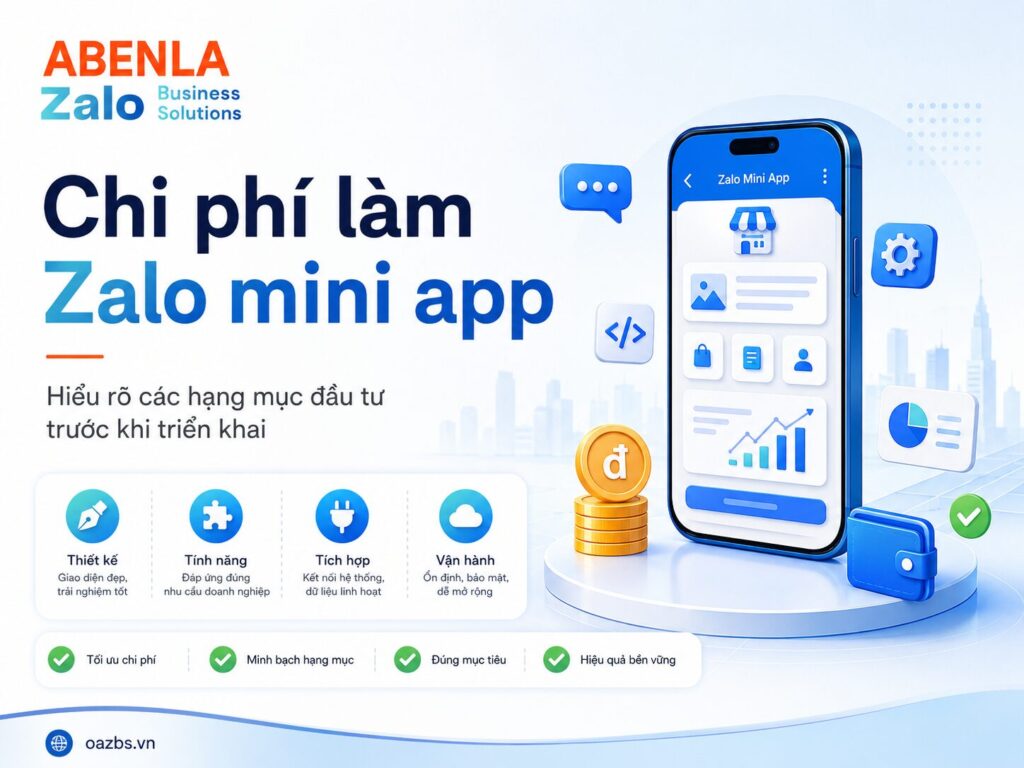 Chi phí zalo mini app