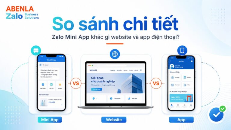 so sanh nền tảng web - app - zalo mini app