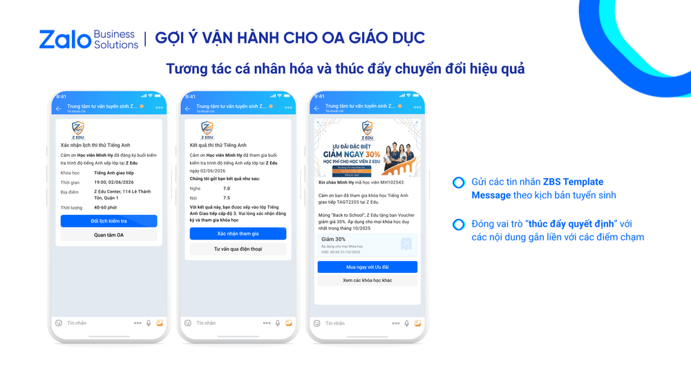 Quy trình 5 bước tự động hóa thông báo học viên qua Zalo